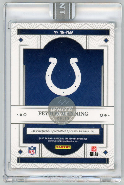 Peyton Manning - 2023 Panini National Treasures Notable Nicknames White Box 1/1