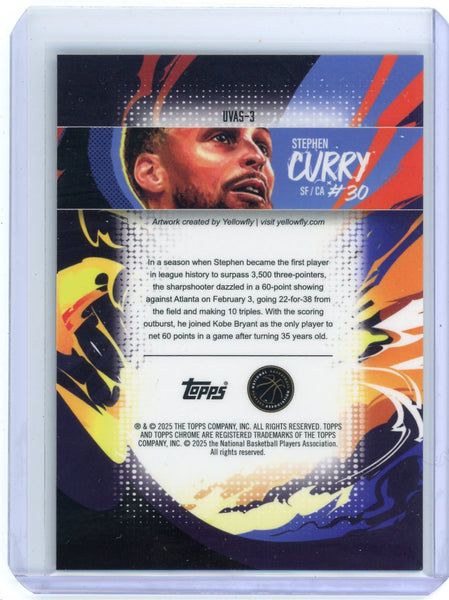 Stephen Curry - 2025-26 Topps Chrome Basketball Ultra Violet All Stars UVAS-3