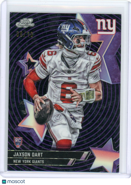 Jaxson Dart - 2025 Topps Chrome Cosmic Starfractor Black Jersey # 6/10
