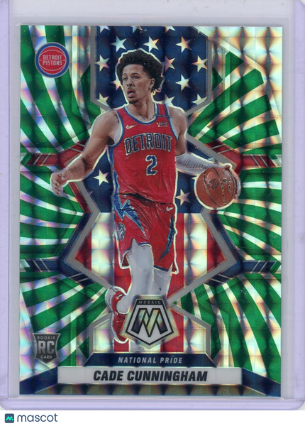 Cade Cunningham - 2021 Mosaic National Pride Rookie Green Swirl /10