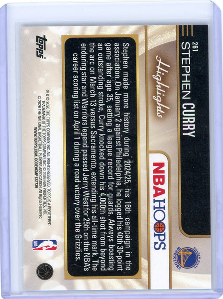 Stephen Curry - 2026 Topps NBA Hoops Red Pixel Burst /5