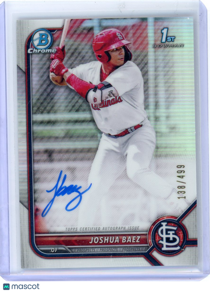 Joshua Baez - 2022 Bowman Chrome 1st Refractor Auto 138/499