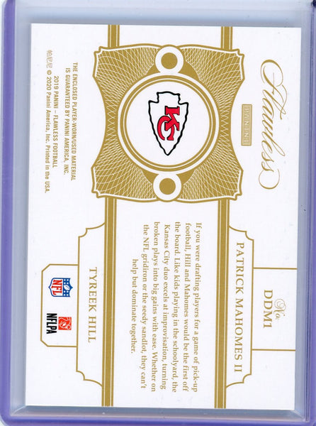 Patrick Mahomes Tyreek Hill - 2020 Panini Flawless Emerald Patch 4/5