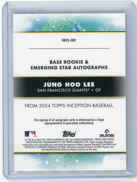 Jung Hoo Lee - 2024 Topps Inception Green Rookie Auto 65/99 BRES-JHO