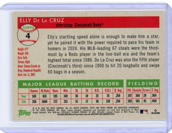 Elly De La Cruz - 2025 Topps Chrome Platinum Red Refractor 4/5