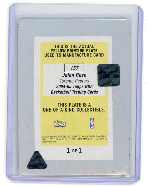 Jalen Rose - 2004 Topps NBA Yellow Printing Plate Auto 1/1 Lebron Guarding