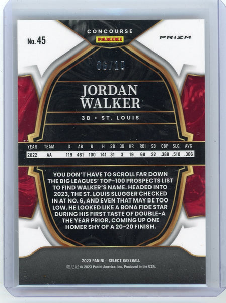 Jordan Walker - 2023 Panini Select Gold Prizm 06/10