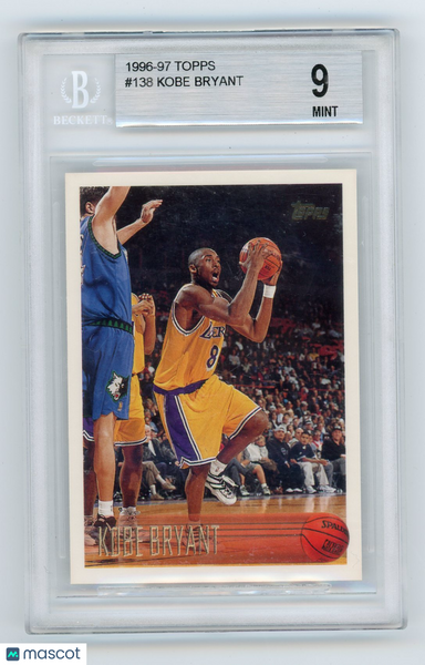 Kobe Bryant - 1996 Topps Rookie #138 BGS 9