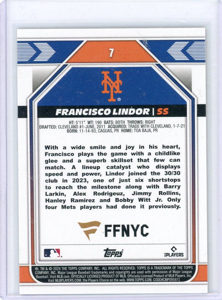 Francisco Lindor - 2024 Topps Gold 34/50