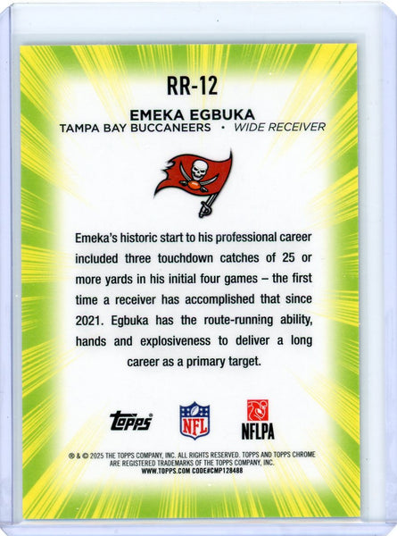 Emeka Egbuka - 2025 Topps Chrome Radiating Rookies RC
