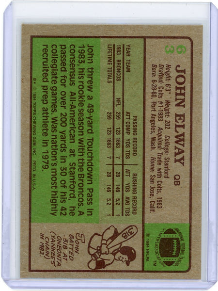 John Elway - 1984 Topps Rookie #63