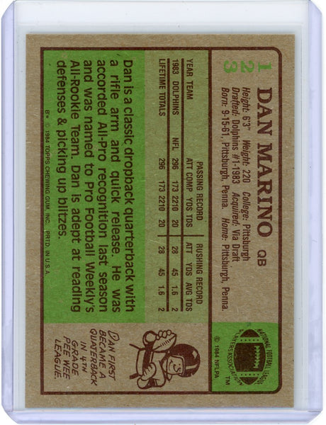 Dan Marino - 1984 Topps Rookie #123