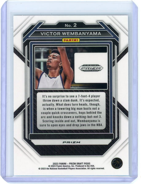 Victor Wembanyama - 2023-24 Panini Prizm Draft Picks Silver Rookie RC #2