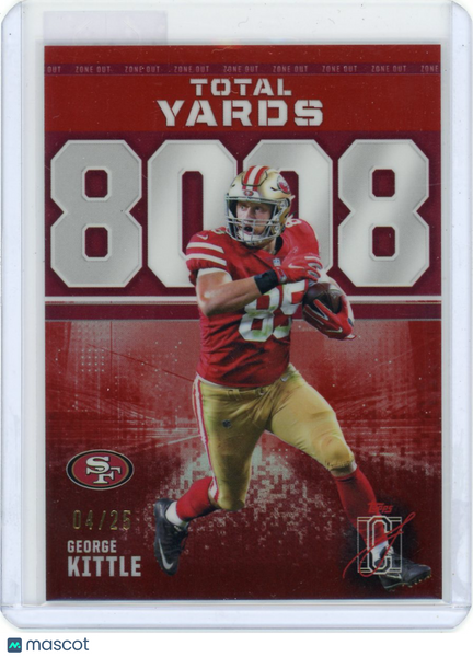 George Kittle - 2025 Topps Signature Class Zone Out Red 04/25 ZO-23