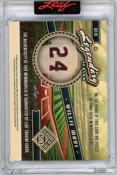 Willie Mays - 2025 Leaf Seasons in the Sun Game-Used Memorabilia 2 / 6
