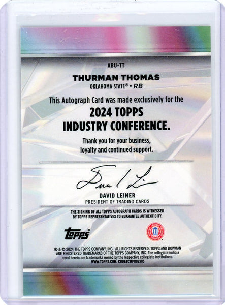 Thurman Thomas - 2024 Bowman University Topps Industry Conference Auto