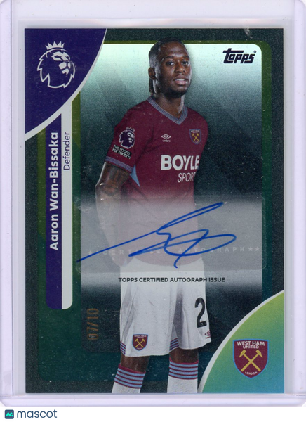 Aaron Wan-Bissaka - 2025 Topps Premier League Black Auto 07/10