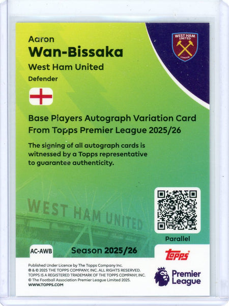 Aaron Wan-Bissaka - 2025 Topps Premier League Black Auto 07/10