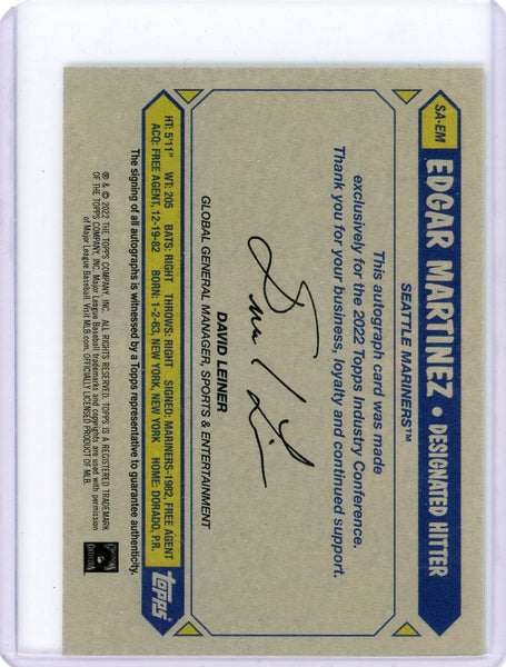 Edgar Martinez - 2022 Topps Industry Conference Autograph