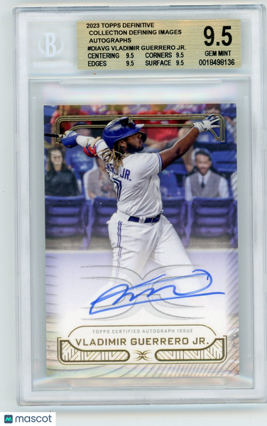 Vladimir Guerrero Jr. - 2023 Topps Definitive MLB Defining Images Auto BGS 9.5