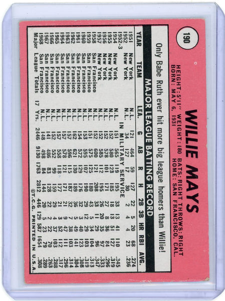 Willie Mays - 1969 Topps #190