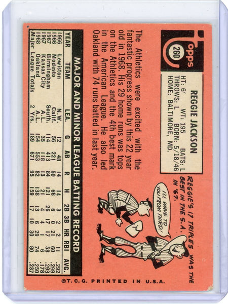 Reggie Jackson - 1969 Topps Rookie #260