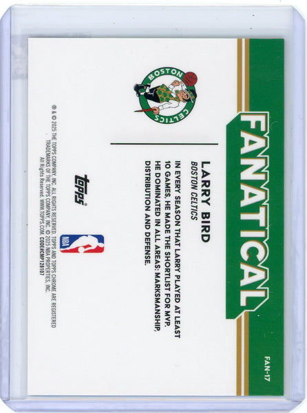 Larry Bird - 2025-26 Topps Chrome Fanatical Gold Refractor 20/50 FAN-17