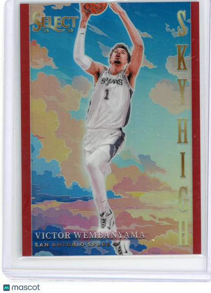 Victor Wembanyama - 2024-25 Panini Select Sky High Red 30/99 #11 Spurs