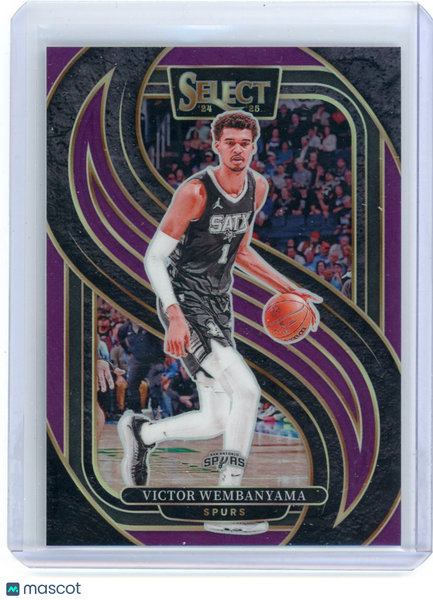 Victor Wembanyama - 2024-25 Panini Select Purple Prizm Premier Level 25/99