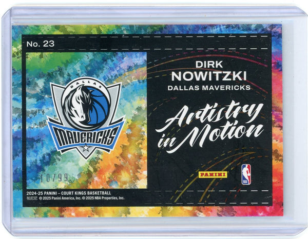 Dirk Nowitzki - 2024-25 Panini Court Kings Artistry in Motion Orange 10/99 #23