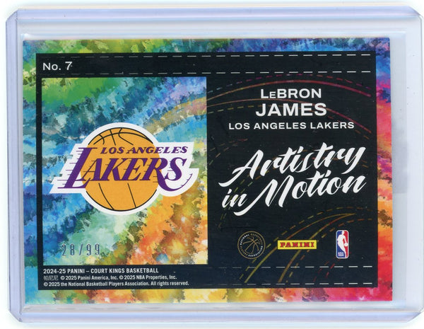 LeBron James - 2024-25 Panini Court Kings Artistry in Motion Orange 28/99