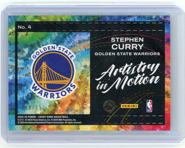 Stephen Curry - 2024-25 Panini Court Kings Artistry in Motion 04/15 Purple #4