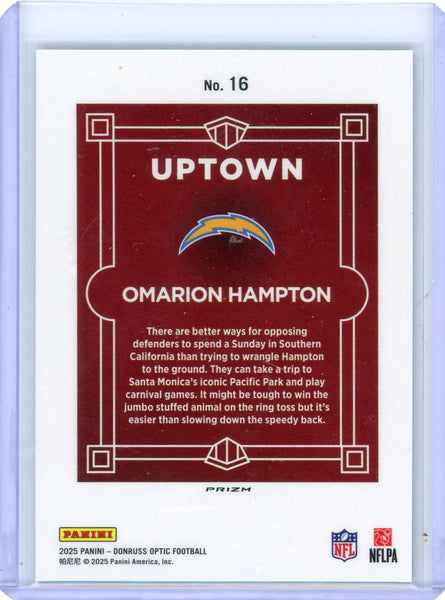 Omarion Hampton - 2025 Donruss Optic Uptown Rookie