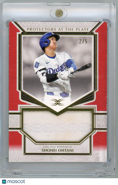 Shohei Ohtani - 2025 Topps Definitive Protectors at the Plate Relic Red /5