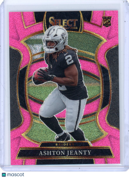 Ashton Jeanty - 2025 Panini Select Pink Glitter Prizm Rookie /15