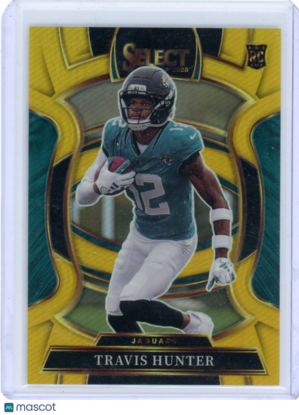 Travis Hunter - 2025 Panini Select Football Gold Prizm Rookie 1/10