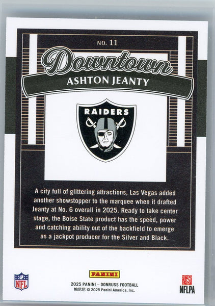 Ashton Jeanty - 2025 Panini Donruss Football Downtown Rookie