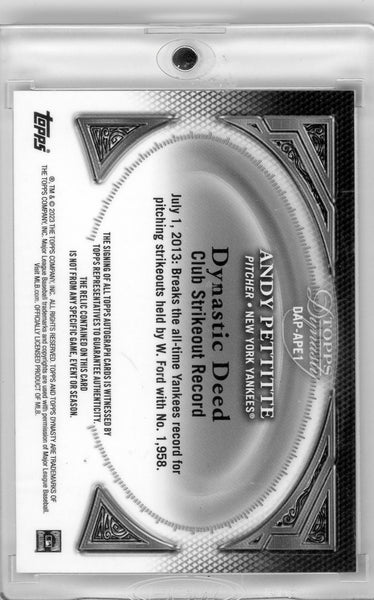 Andy Pettitte - 2023 Topps Dynasty Game Used Patch Auto 2/10