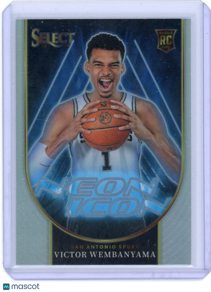 Victor Wembanyama - 2023-24 Panini Select Neon Icon Rookie Silver #13