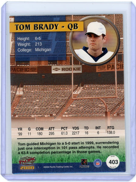 Tom Brady - 2000 Pacific Football Rookie #403