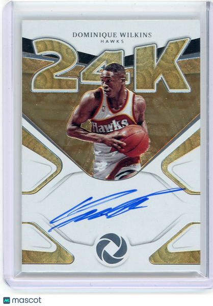 Dominique Wilkins - 2019-20 Panini Opulence Basketball 24K Auto 22/24 24K-DW