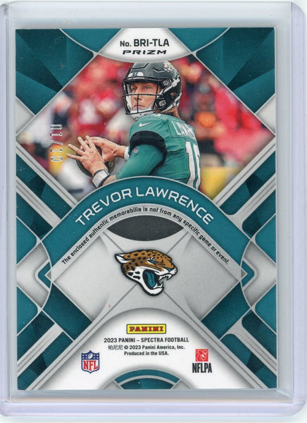 Trevor Lawrence - 2023 Panini Spectra Brilliance Patch Orange 01/10 BRI-TLA
