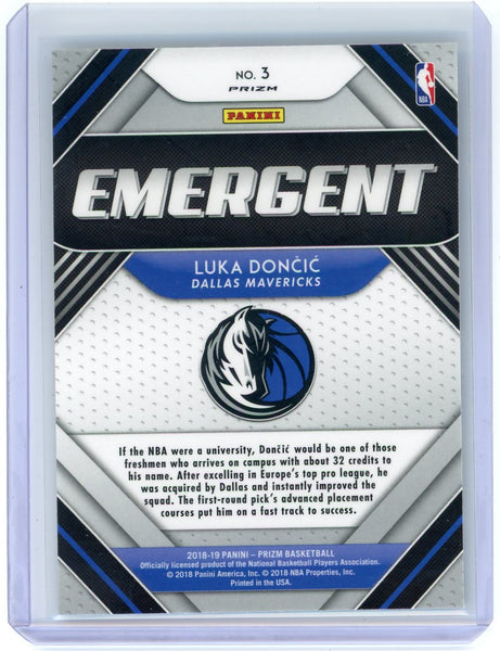 Luka Dončić - 2018-19 Panini Prizm Emergent Rookie Silver #3