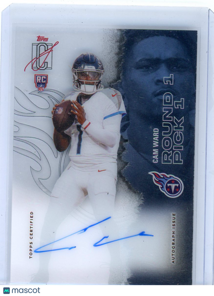 Cam Ward - 2025 Topps Signature Class Football Rookie Auto Crystal Clear