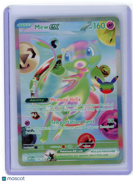 2026 30th Celebration Mew EX Holo Secret Rare SR FA #158/128