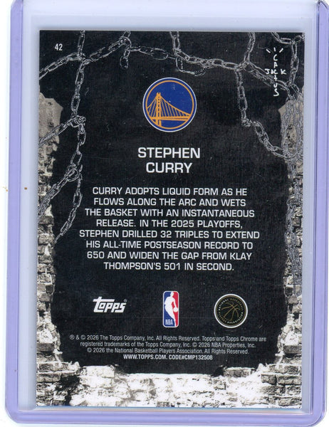 Stephen Curry - 2025 Topps Chrome Cactus Jack Mini Diamond /75