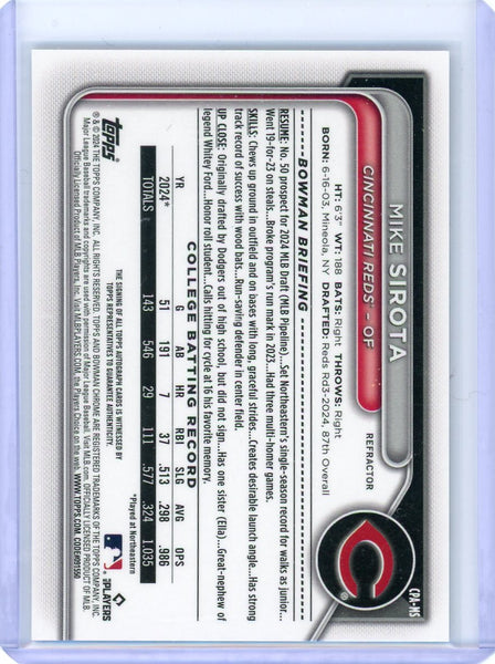 Mike Sirota - 2024 Bowman Chrome Refractor Auto 220/499