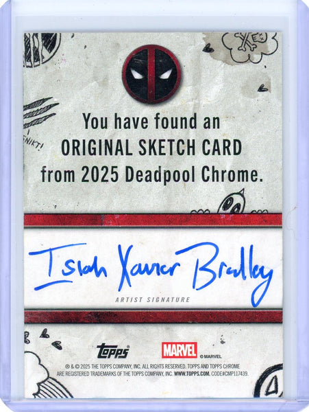 WOLVERINE - 2025 Topps Chrome Deadpool Sketch Card 1/1 Isiah Bradley