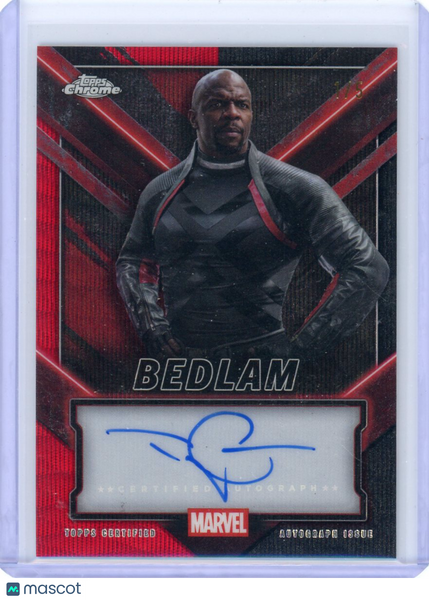 2025 Topps Chrome Deadpool Terry Crews Auto Bedlam Red Wave 1/5
