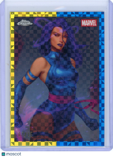 PSYLOCKE - 2025 Topps Chrome Deadpool Blue Yellow Original Art /15
